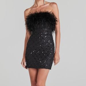 Nadine Merabi Harlow Black Dress